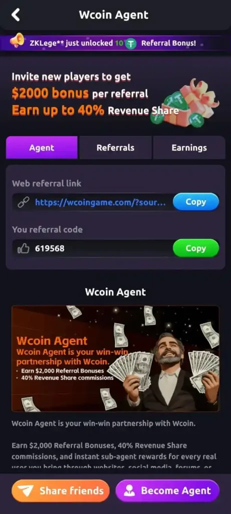 Wcoin Games